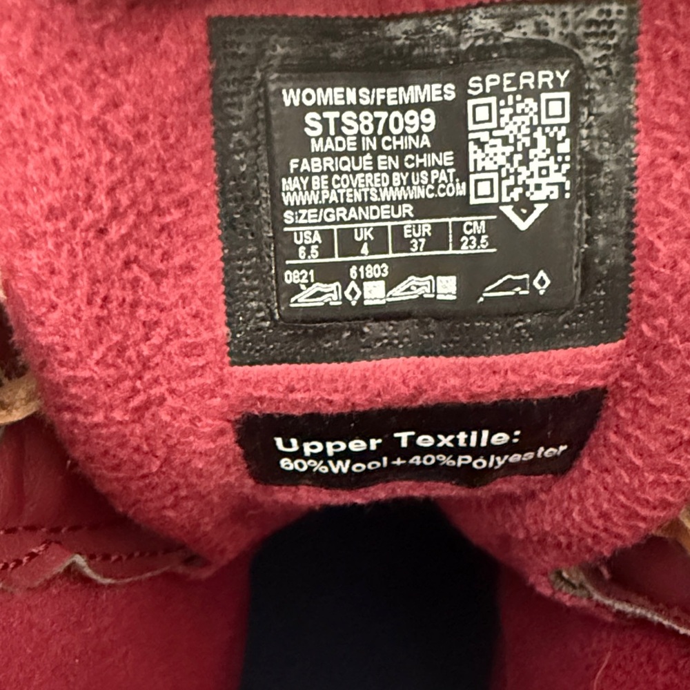 Sperry Burgundy and Beige Duck Boots - Picture 6 of 6